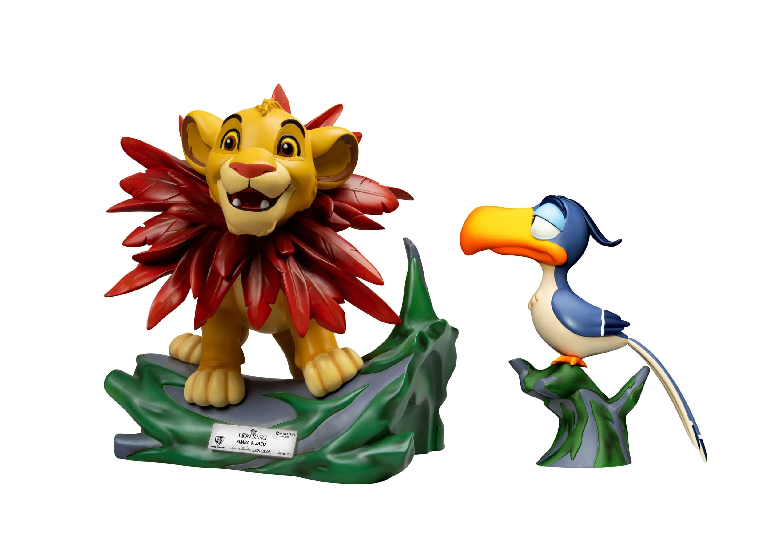 Beast Kingdom Disney The Lion King Little Simba & Zazu Master Craft Statues 2-Pack