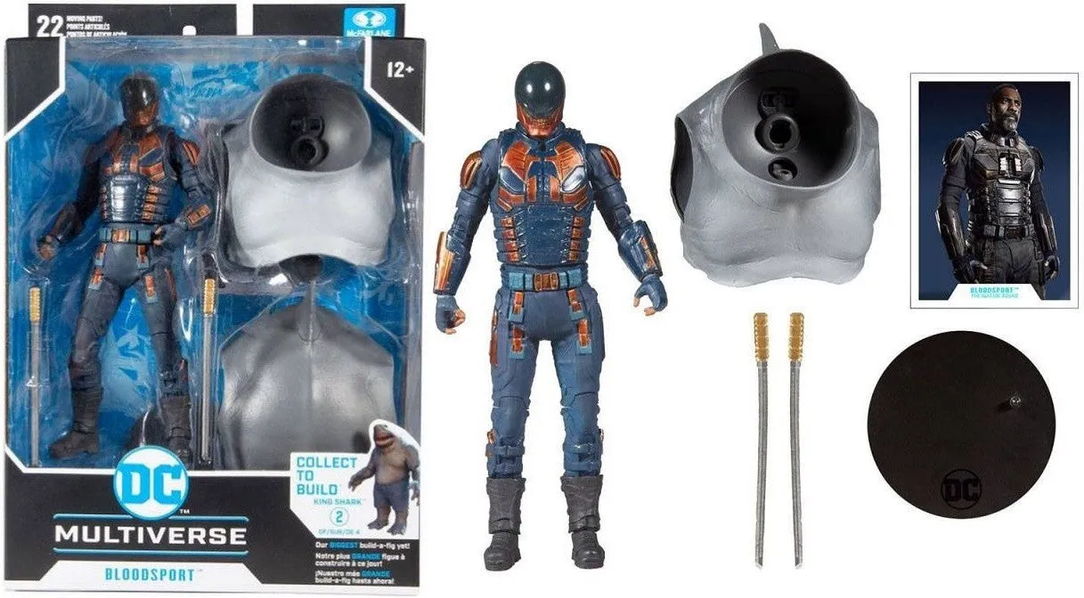DC Multiverse Suicide Squad Movie Bloodsport (Build a Figure King Shark) 7" Inch Action Figure - McFarlane Toys