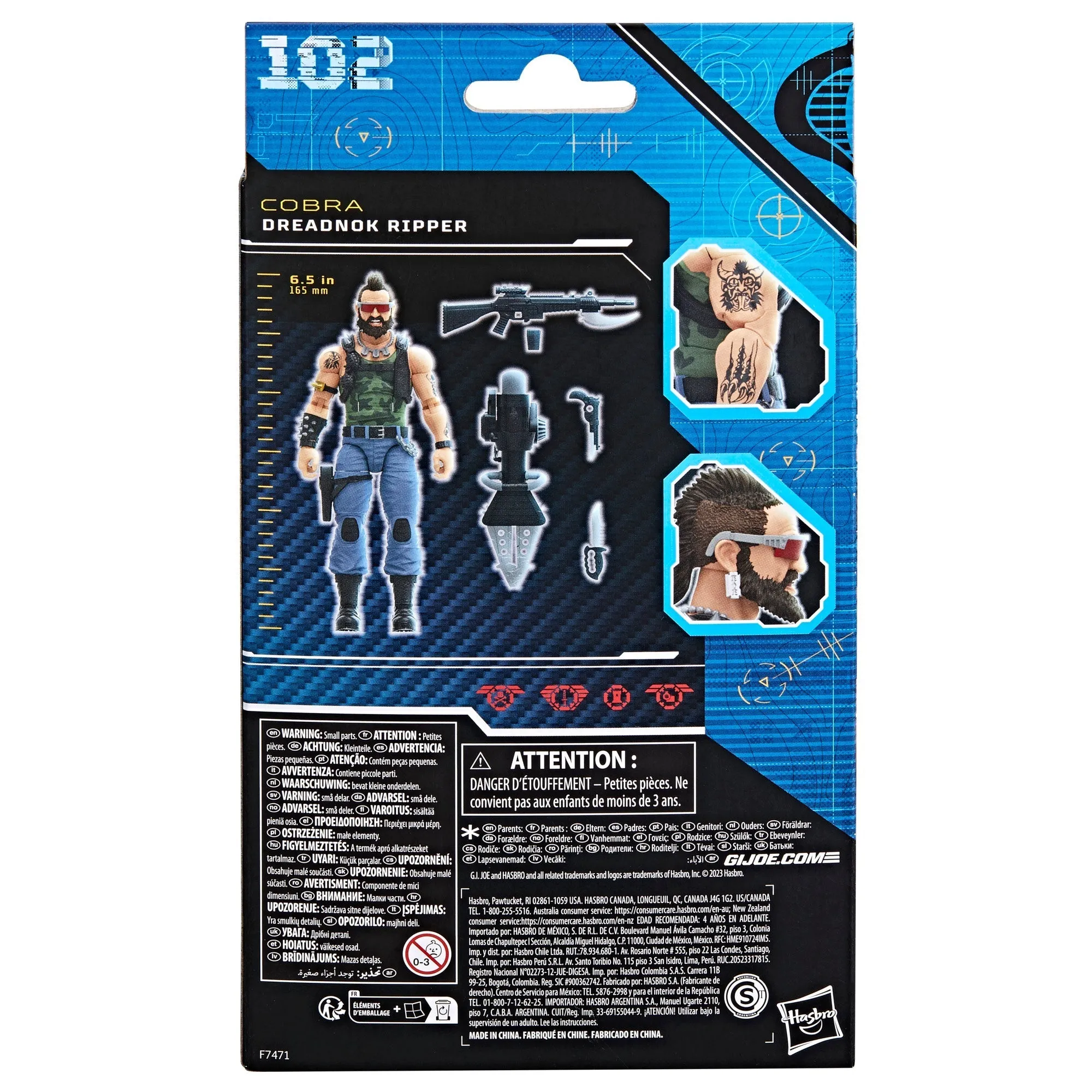 G.I. Joe Classified Series Dreadnok Ripper Figure, 102