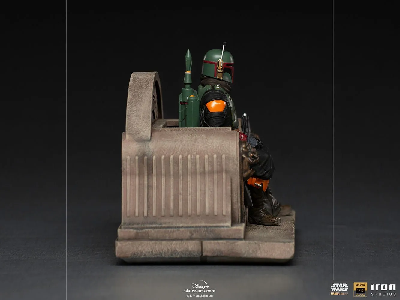 Iron Studios Star Wars The Mandalorian Boba Fett on Throne Deluxe 1:10 Scale Statue