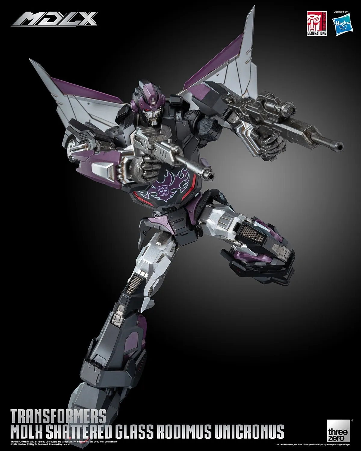 PRE-ORDER: Threezero Transformers: Shattered Glass Rodiumus Unicronus MDLX Collectible Figure
