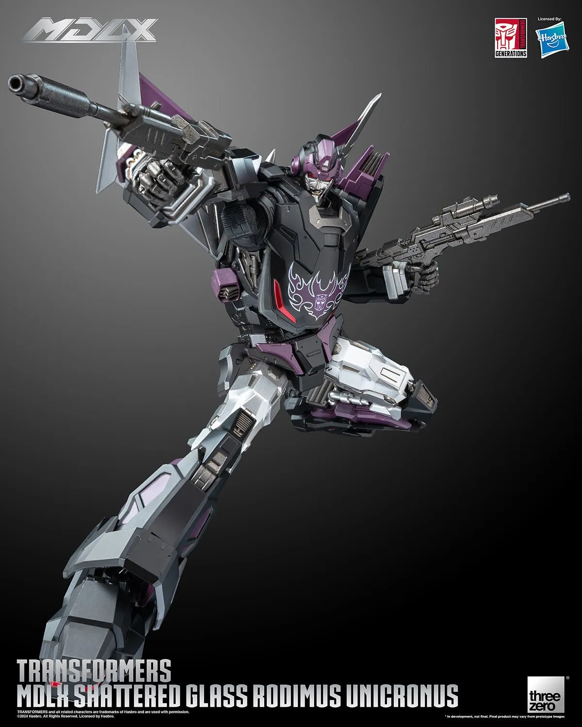 PRE-ORDER: Threezero Transformers: Shattered Glass Rodiumus Unicronus MDLX Collectible Figure
