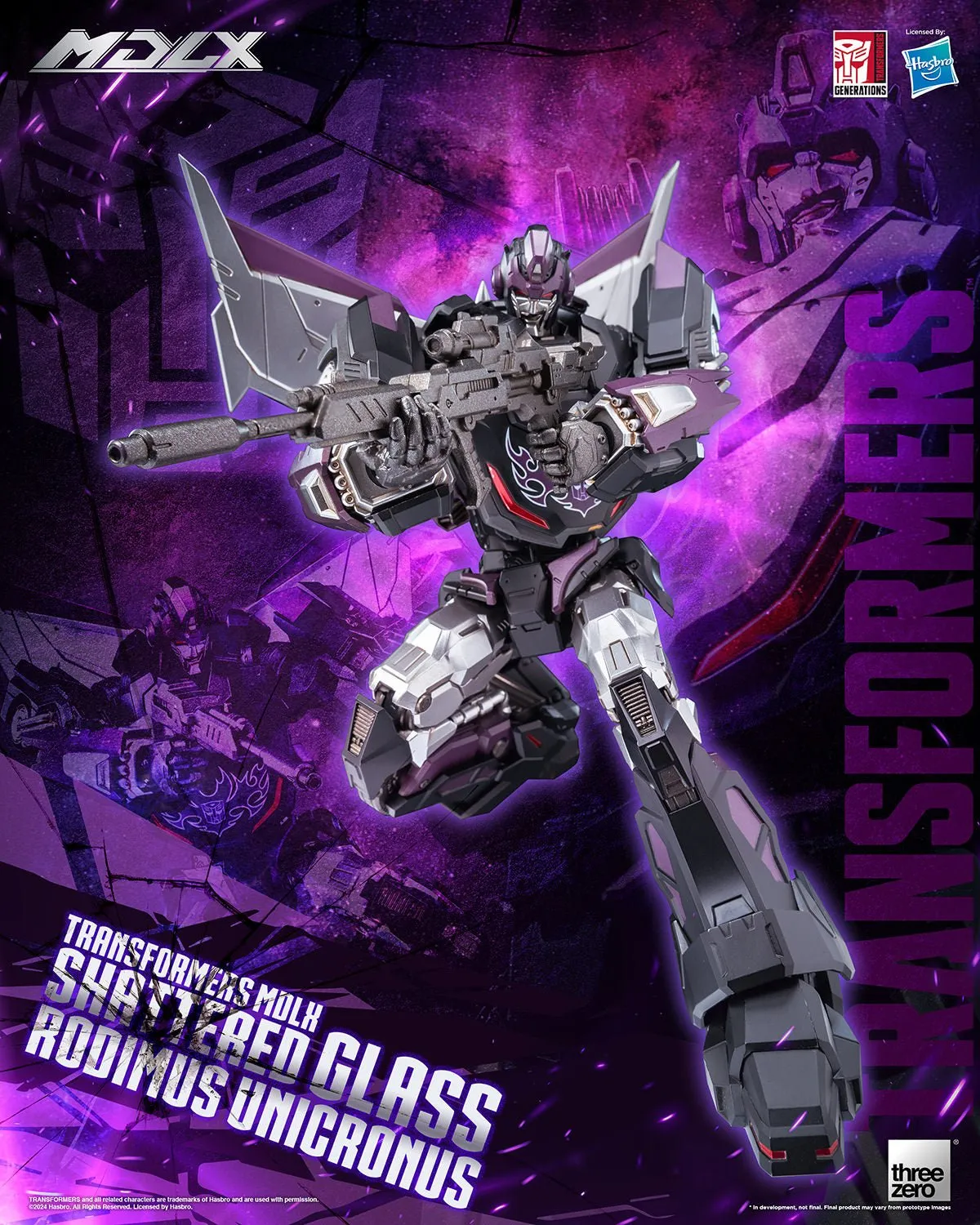 PRE-ORDER: Threezero Transformers: Shattered Glass Rodiumus Unicronus MDLX Collectible Figure