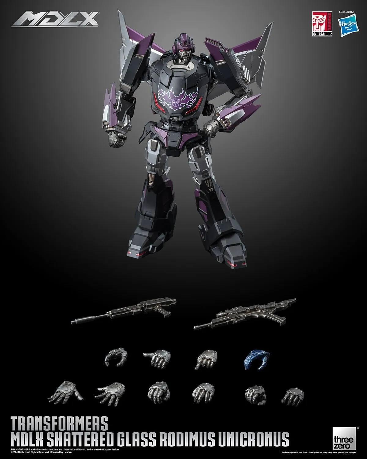 PRE-ORDER: Threezero Transformers: Shattered Glass Rodiumus Unicronus MDLX Collectible Figure