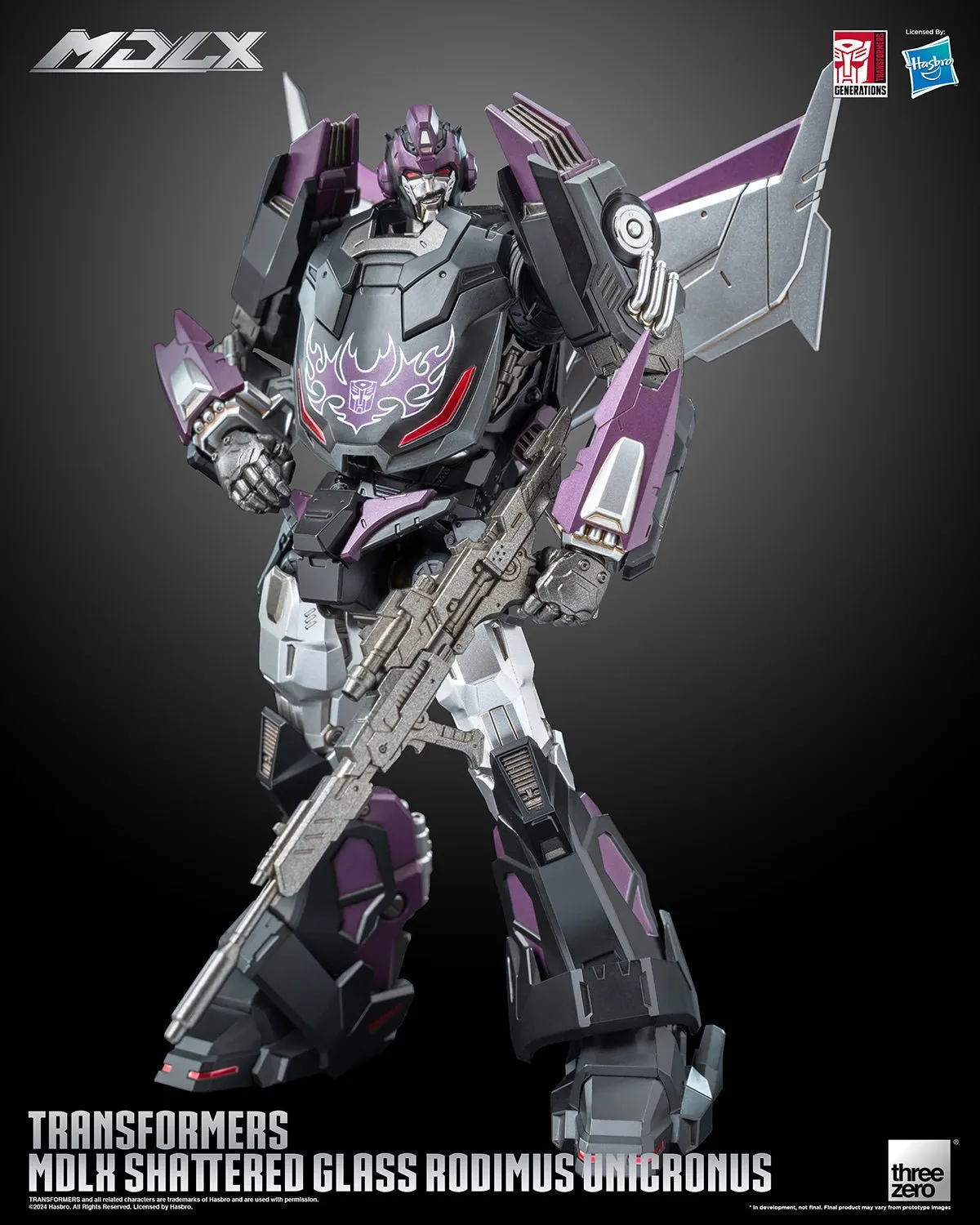 PRE-ORDER: Threezero Transformers: Shattered Glass Rodiumus Unicronus MDLX Collectible Figure